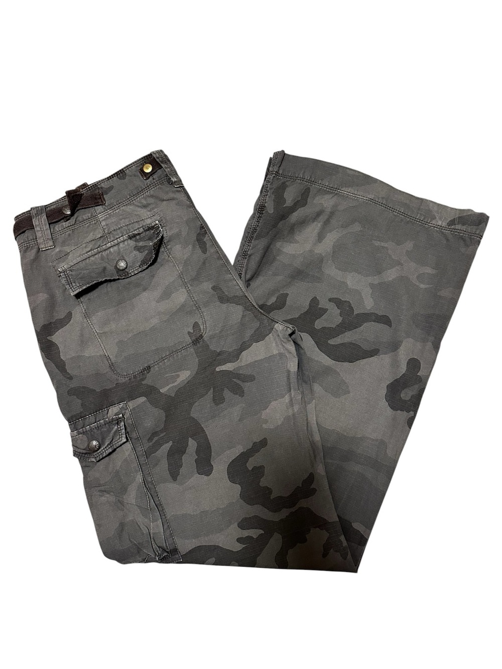 Ralph Lauren Polo Jeans Company Women's Gray Camo Cargo Pants